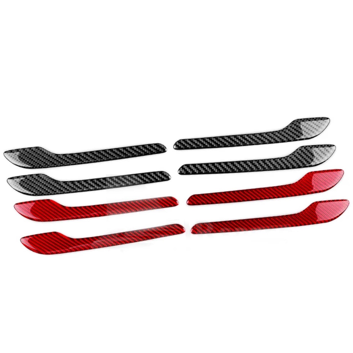 Tesla Model 3 Y Door handle 3D Black and Red Gloss carbon fiber Protector sticker