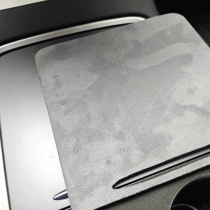 Tesla Model 3 Model Y Center Console Decoration Alcantara Light Gray