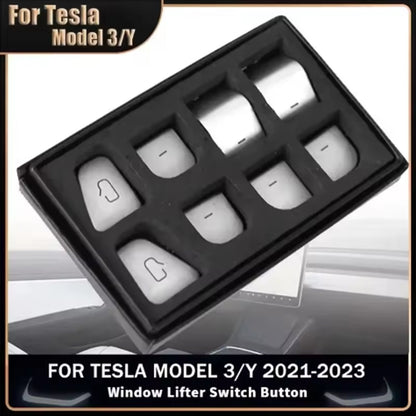 Model 3 Model Y Window Lift Button Sequins Trim 11 pcs