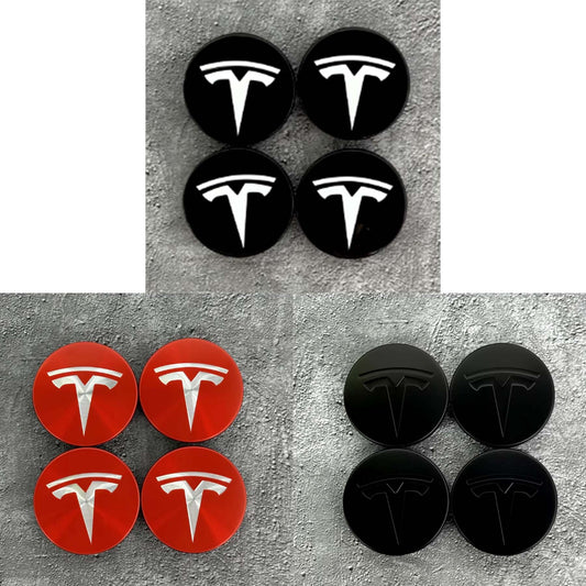 Tesla Wheel Centre Hub Caps Emblem Badge Sticker