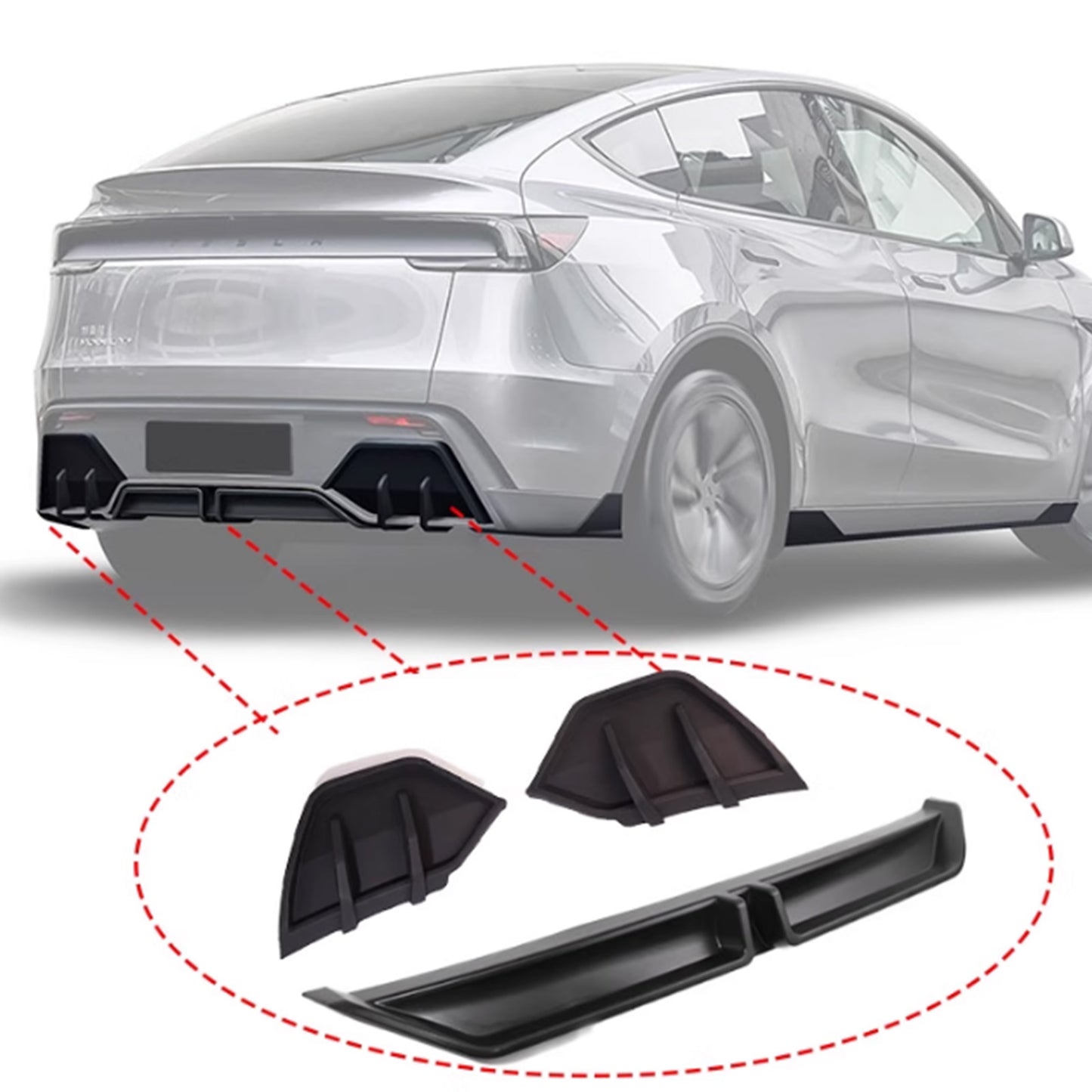 Tesla Model Y Juniper Rear Diffuser Sporty Aerodynamic Rear Bumper Lip