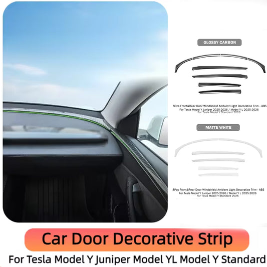 Model Y Juniper Dashboard and Door Ambient Light Cover 8 Pcs