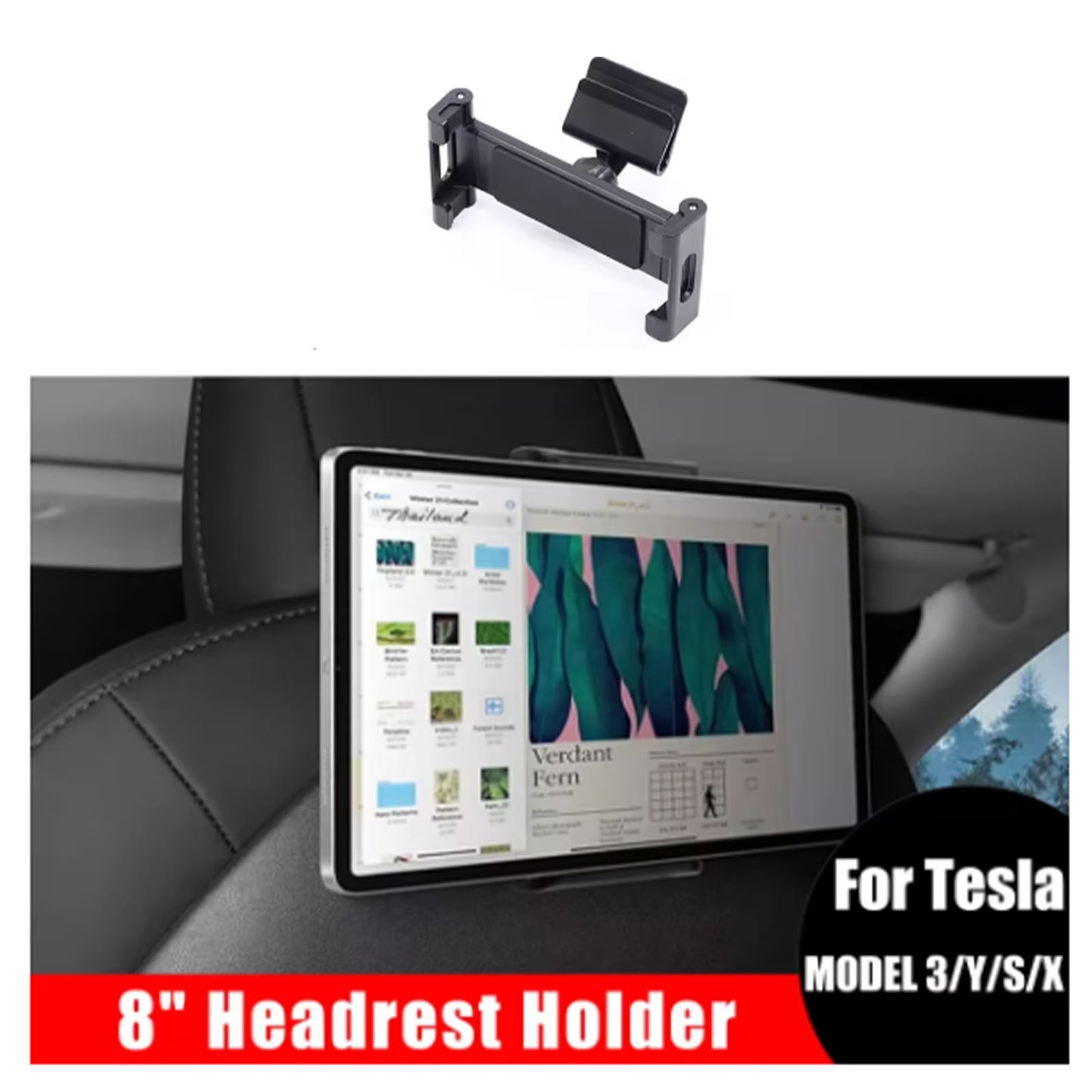 Tesla Model Y Model 3 Rear Seat Tablet Mount Holder 360° Rotatable