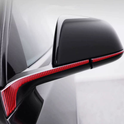 Tesla Model 3 Model Y Rearview Mirror Carbon Fiber Sports Trim Stickers anti-collision strips
