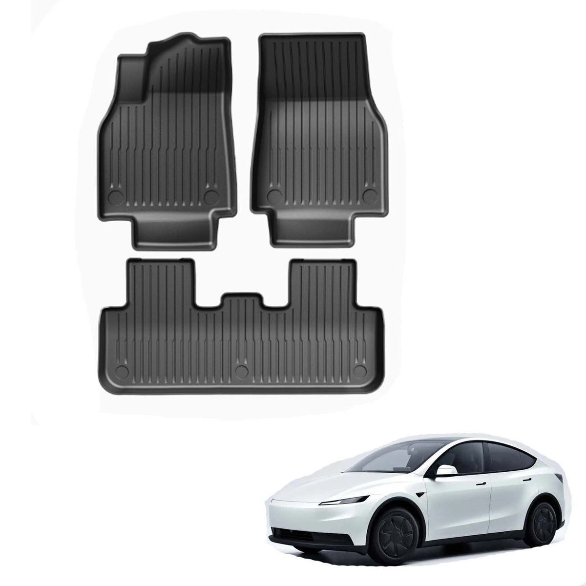 Tesla 2026+ Model Y Juniper and Standard range TPE All-weather 3D Floor Mats