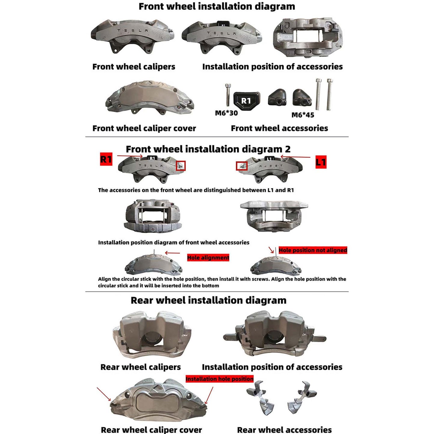 Tesla Model 3 Highland 2024+ Brake Caliper Aluminum Cover