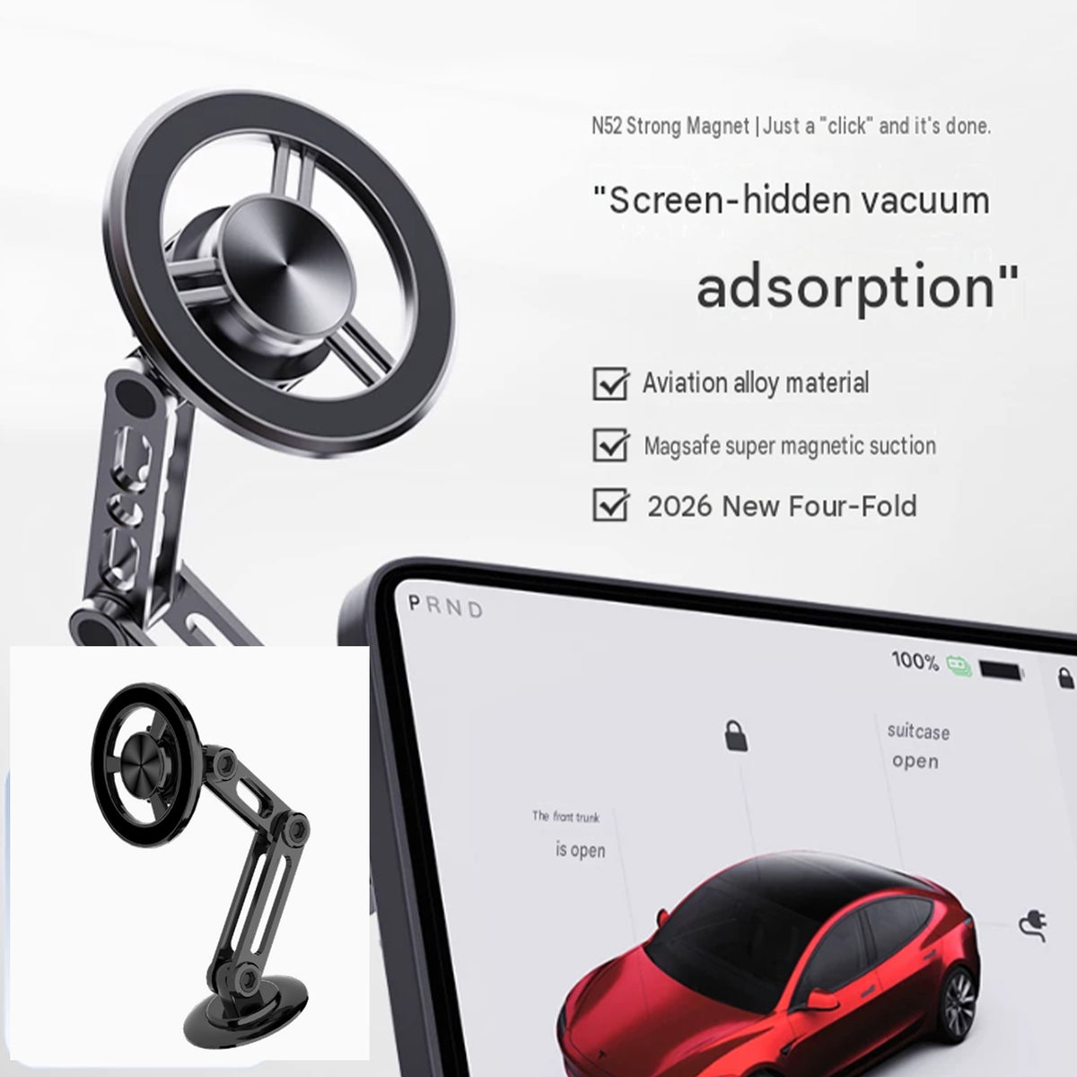 Phone Mount 720 Rotation Multi-Angle Magsafe Magnet For For Model 3 Model Y