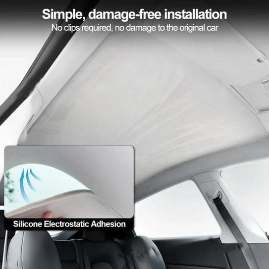 Model Y Sunshade Silicone Electrostatic Sunroof Shade Heat Insulation UV Protection