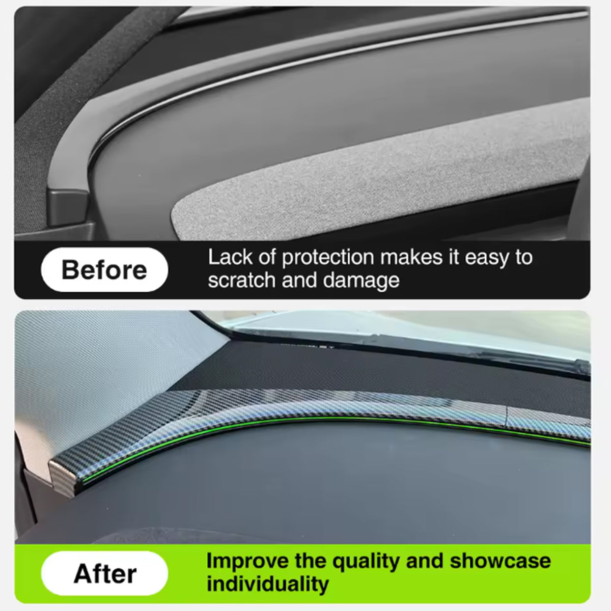 Model Y Juniper Dashboard and Door Ambient Light Cover 8 Pcs