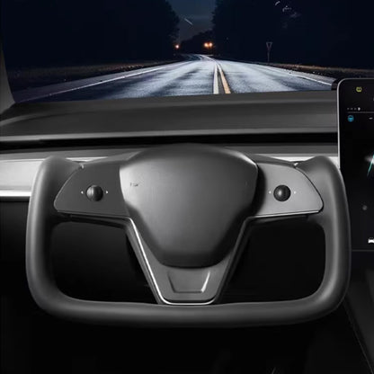 Tesla Model 3 / Y Yoke Steering Wheel Carbon Fiber Black Style C