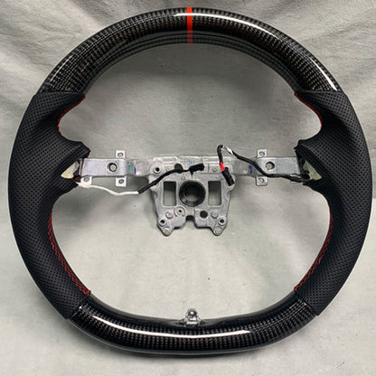 Model 3 HL Model Y JP Glossy Rear Carbon Fiber Steering Wheel Replacement with heated function