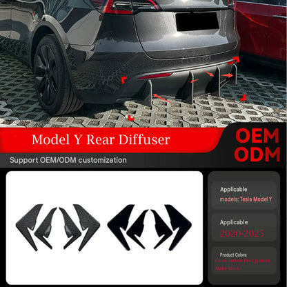 Model Y Rear Diffuser Stick on lip 4 Pcs