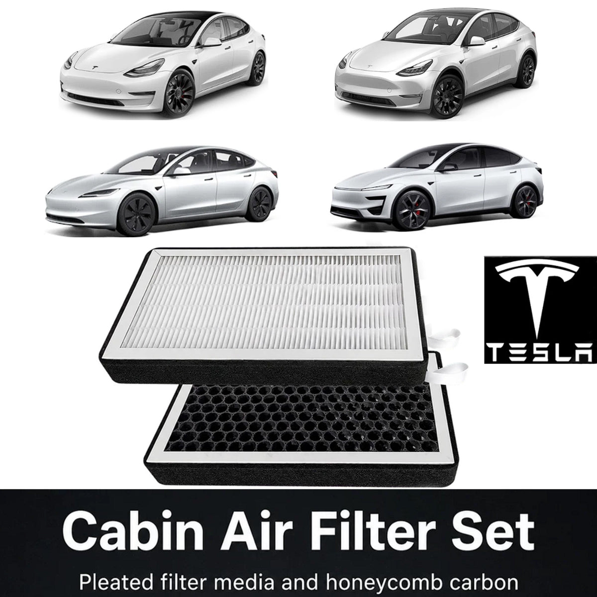 Tesla Model 3 Model Y Cabin Air Filter with Activated Carbon 2016-2026