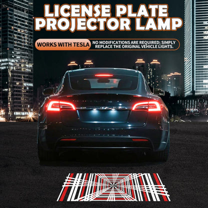 Tesla License Plate Lights Plaid Emblem Logo