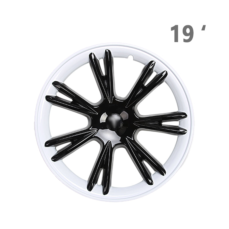 Tesla Model Y Black and White Rims Cover 19 inch 4PCS/Set Full Cover Protecting Hub