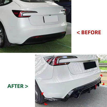 Tesla Model 3 Highland Rear Diffuser V2 with Pilot LED Light Replacement