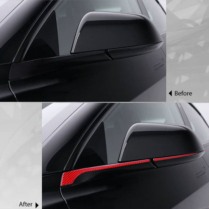 Tesla Model 3 Model Y Rearview Mirror Carbon Fiber Sports Trim Stickers anti-collision strips