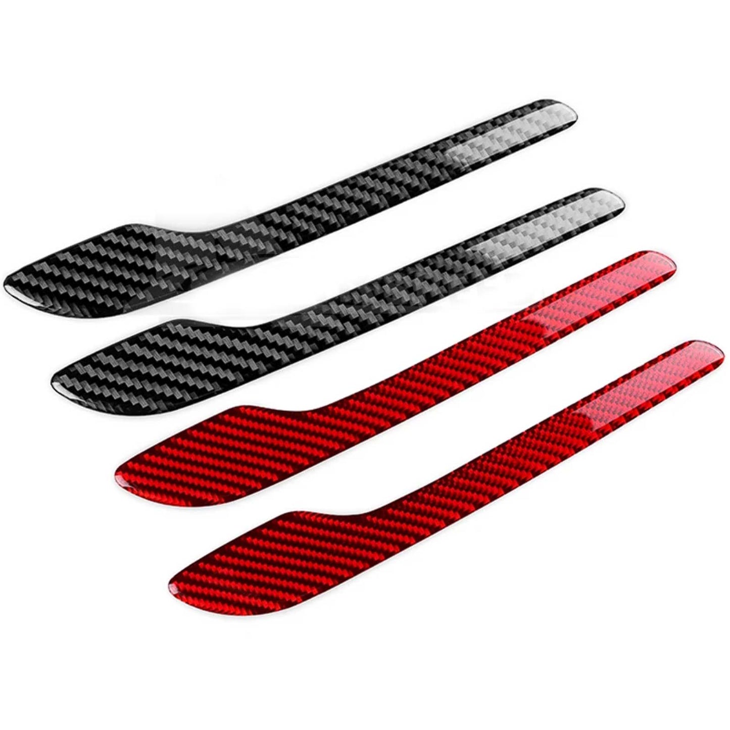 Tesla Model 3 Y Door handle 3D Black and Red Gloss carbon fiber Protector sticker