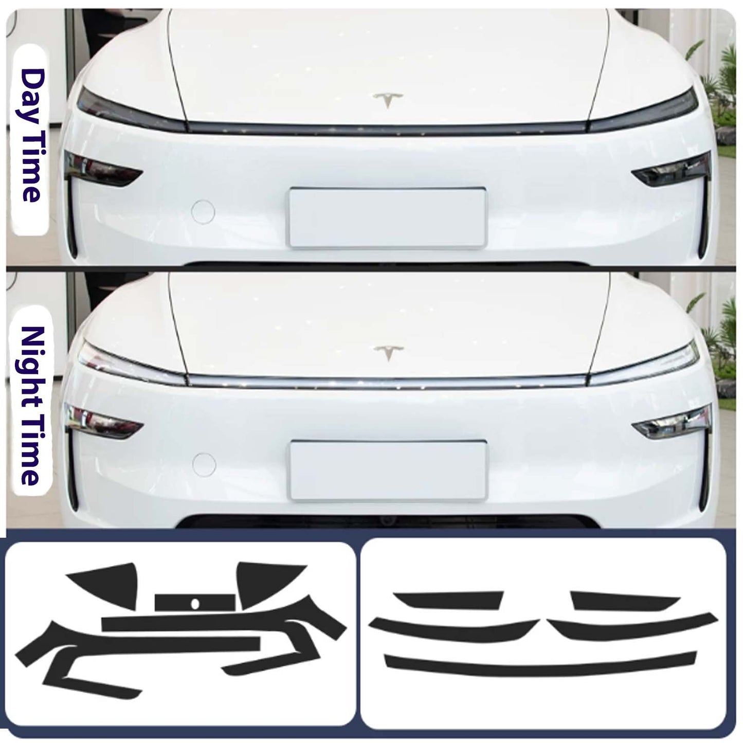 Model Y Juniper Photochromic Tint Headlight and Taillight Self Healing TPU Smoke Protection Film set