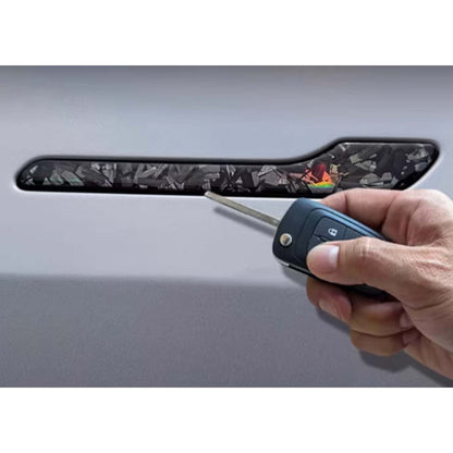 Tesla Model 3 Model Y Door Handles Stickers Gloss Forged Carbon Fiber Pattern