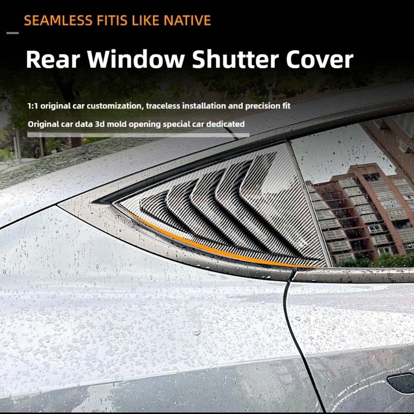 Tesla Model 3 Model Y Rear Side Window Louver Cover Vent Visor
