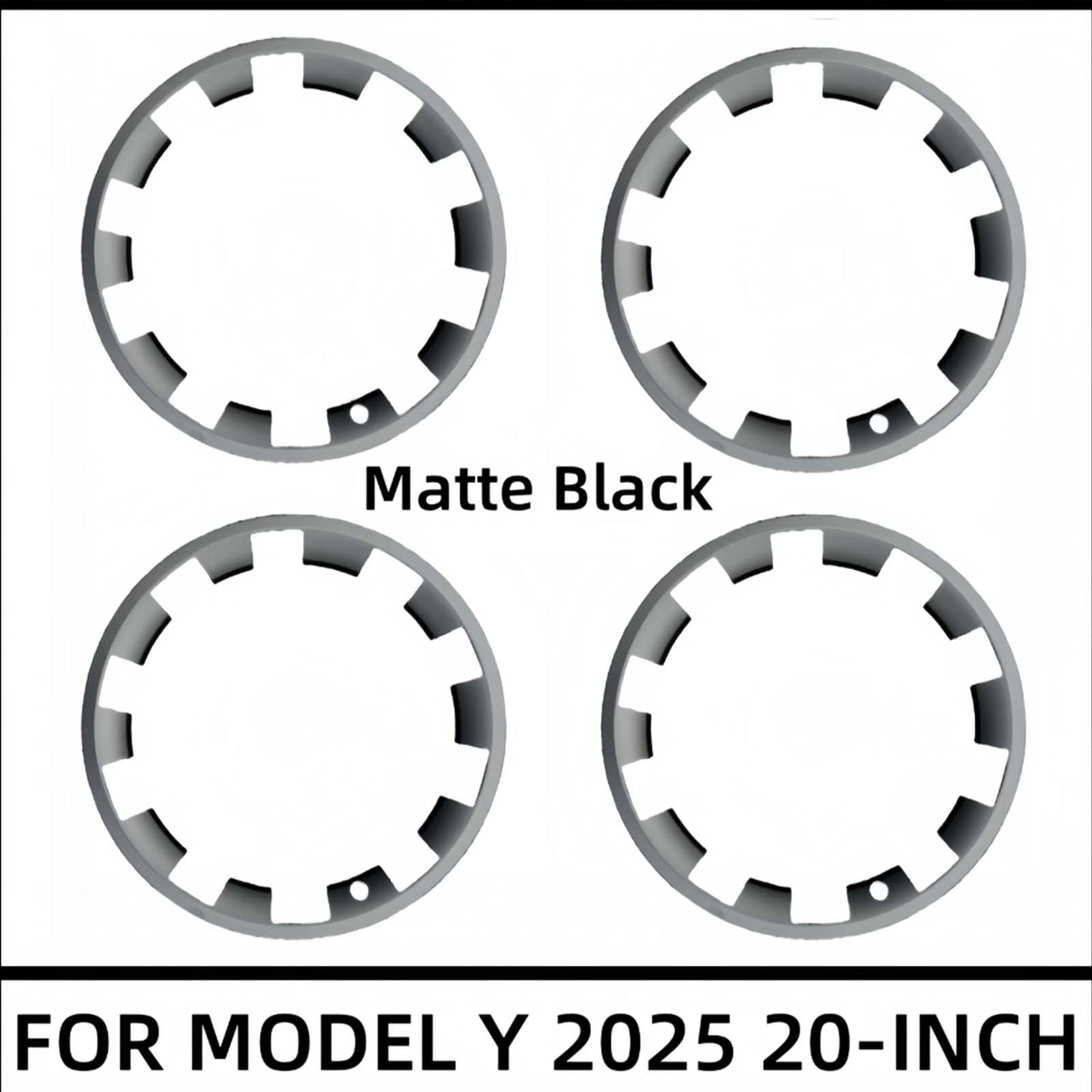 Tesla Model Y Juniper 2026+ 20 Inch Helix Wheel Rim Protector Matte Black
