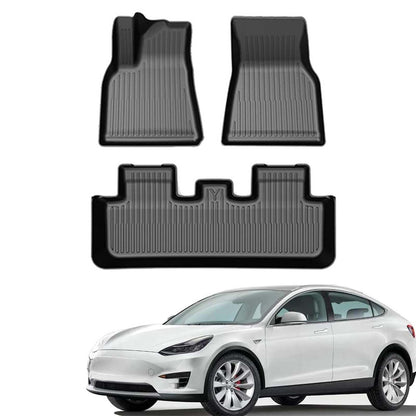 Tesla Model Y 2020-2025 TPE XPE All-weather 3D Floor Mats Full Set