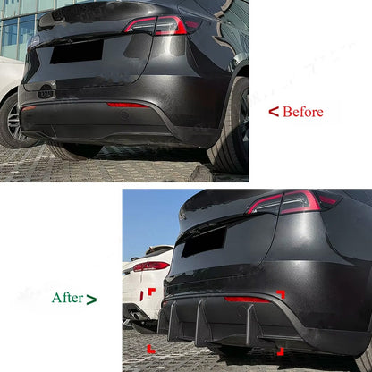 Model Y Rear Diffuser Stick on lip 4 Pcs
