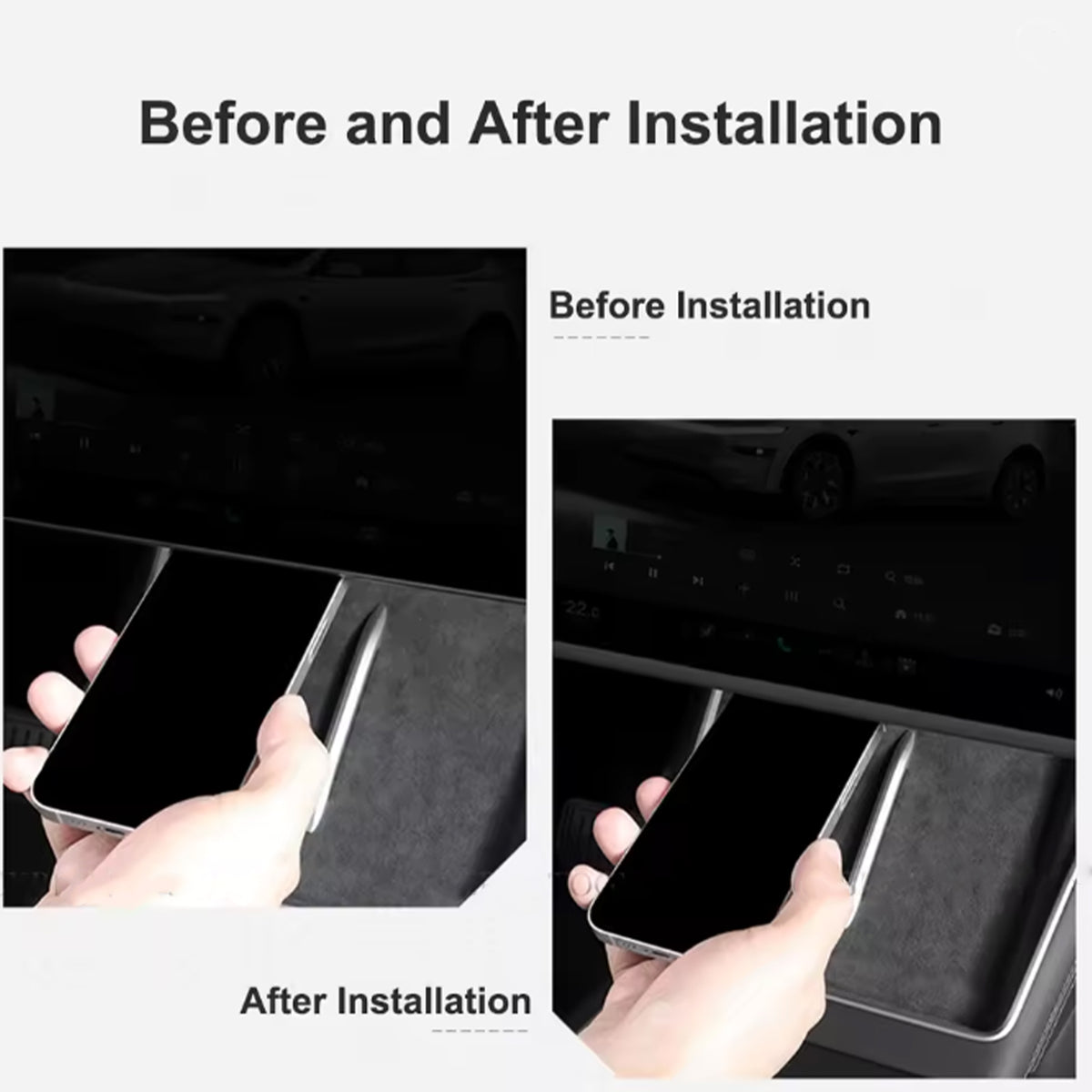 Model 3/Y 2026+ 16-inch Screen Protector Silicone Protective Frame Edge Cover