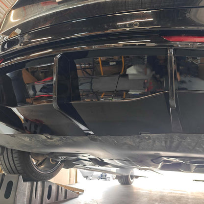 Tesla Model Y diffuser Replacement with hitch cover Gloss Black With installtion