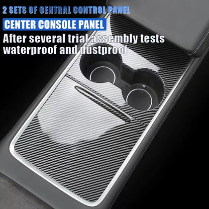 Center Console Carbon Fiber Decoration Panel ABS For Tesla Model 3 Model Y