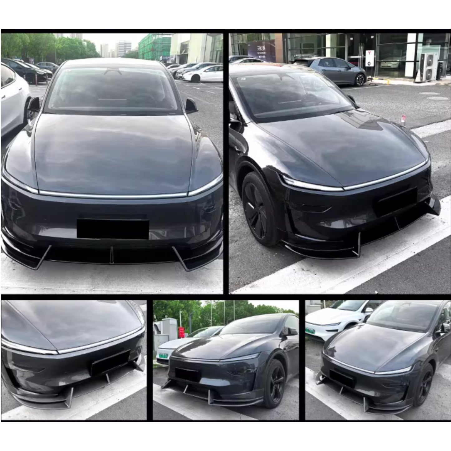 Tesla Model Y Juniper 2025+ Front Lip Spoiler V2