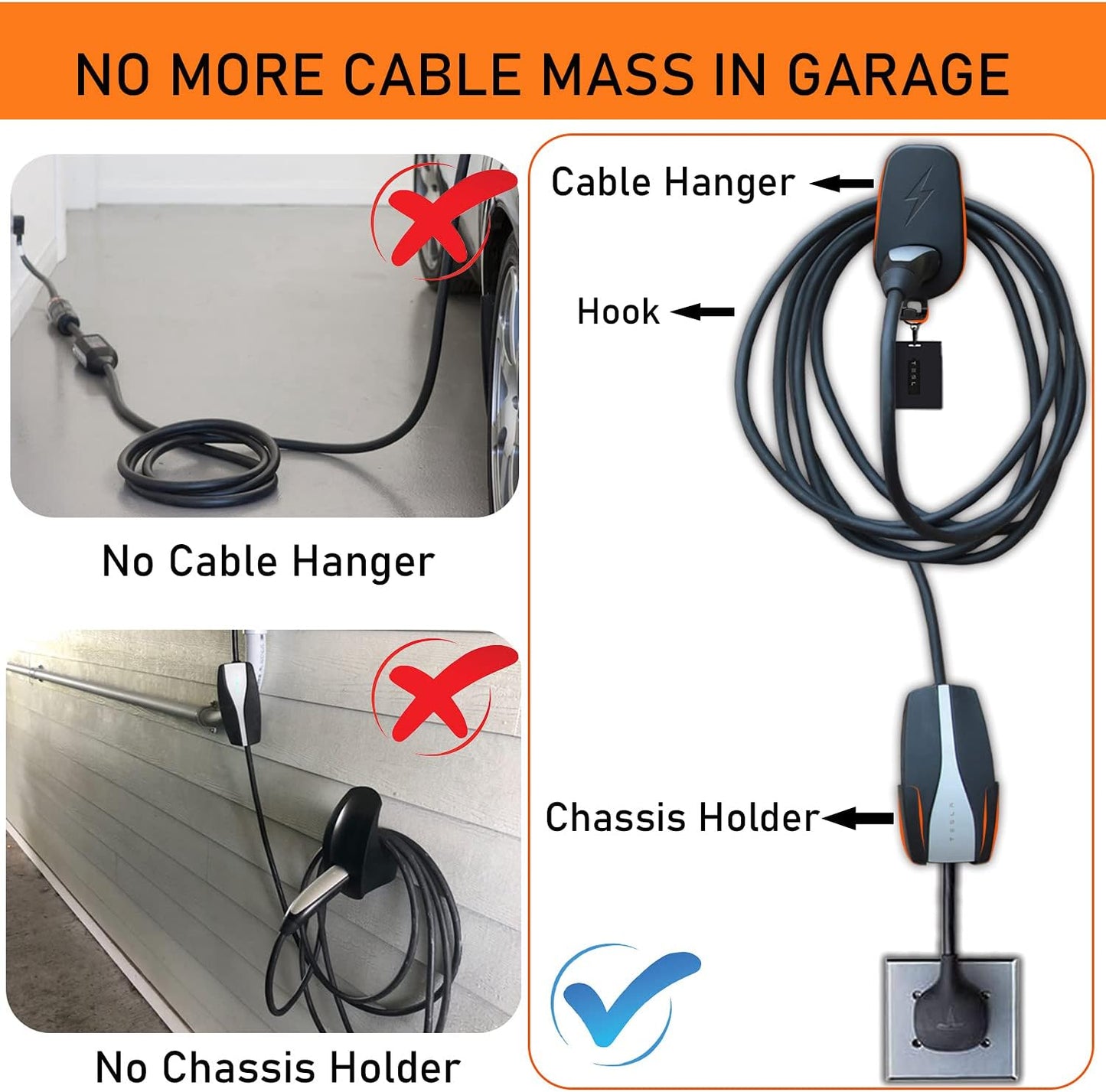 Tesla Standard Mobile Charger Organizer Charging Cable Holder