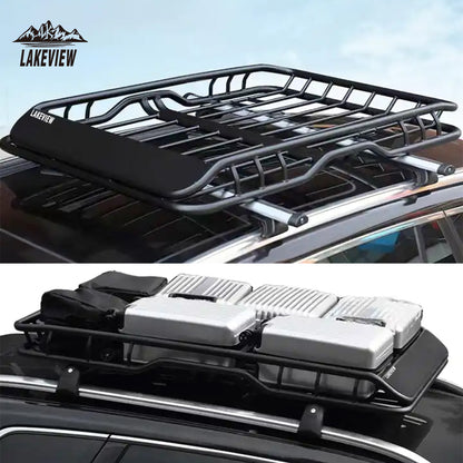 Universal Heavy Duty Steel Roof Top Carrier Basket SUV 4x4 Rack 55"x40"x6-1/2"