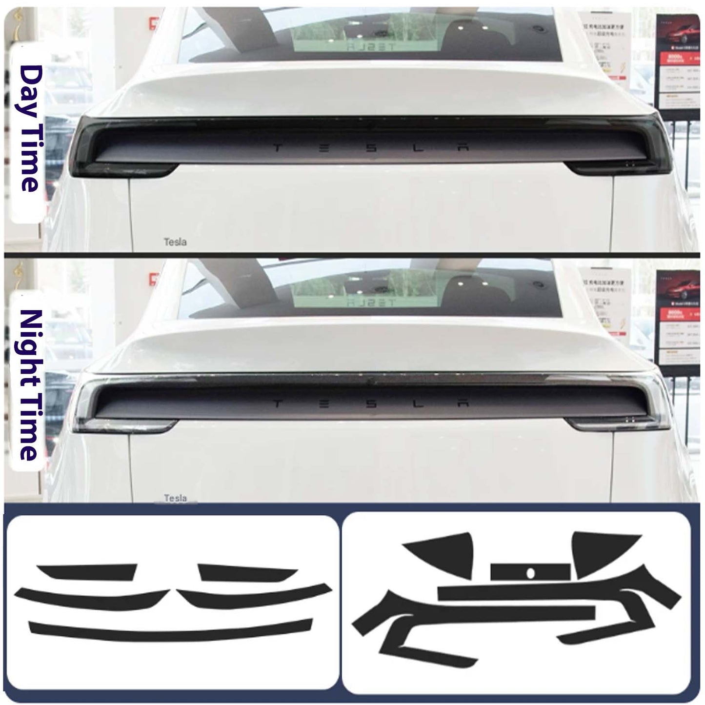 Model Y Juniper Photochromic Tint Headlight and Taillight Self Healing TPU Smoke Protection Film set