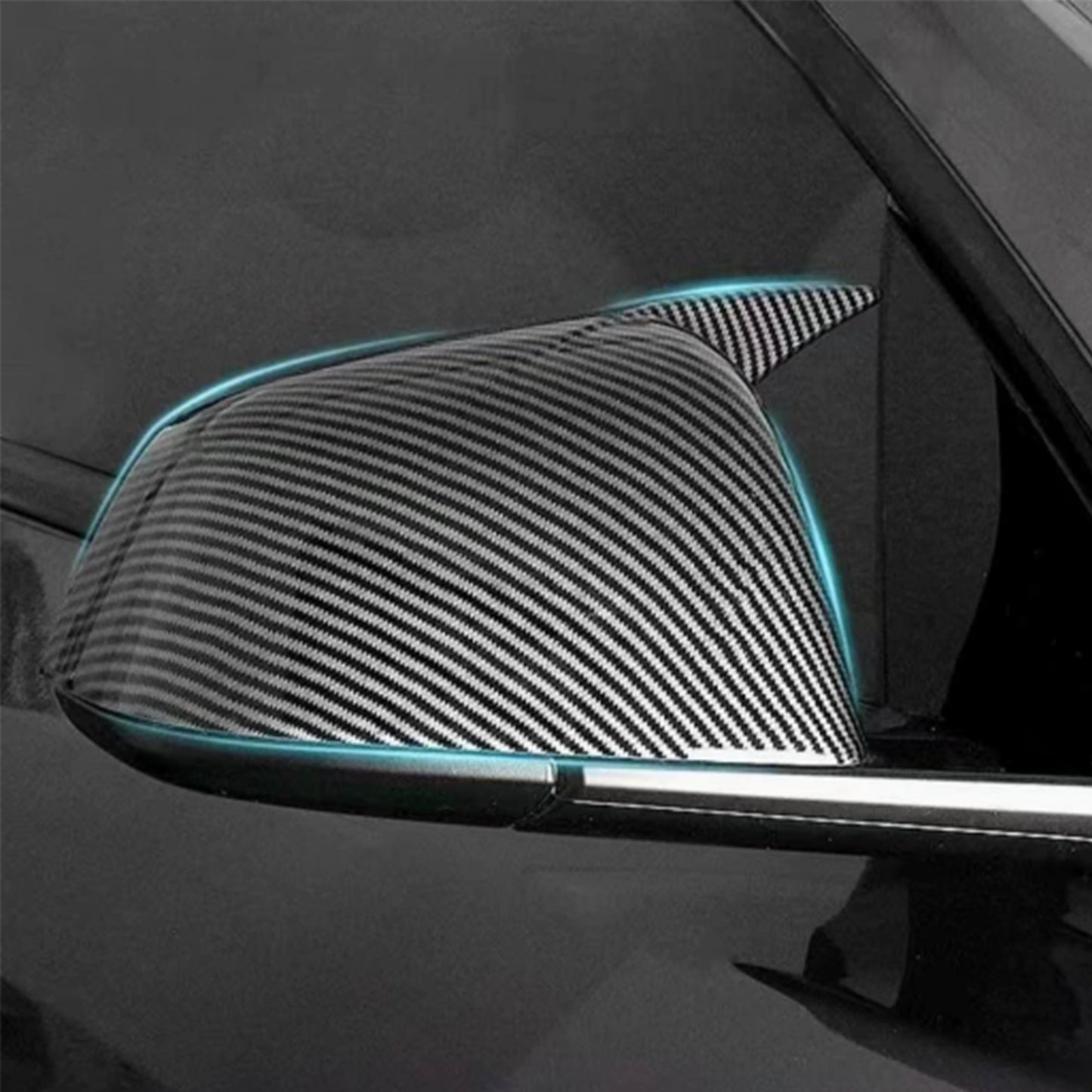Tesla Model 3 Y Horn Rearview Mirror Cover Cap Trim