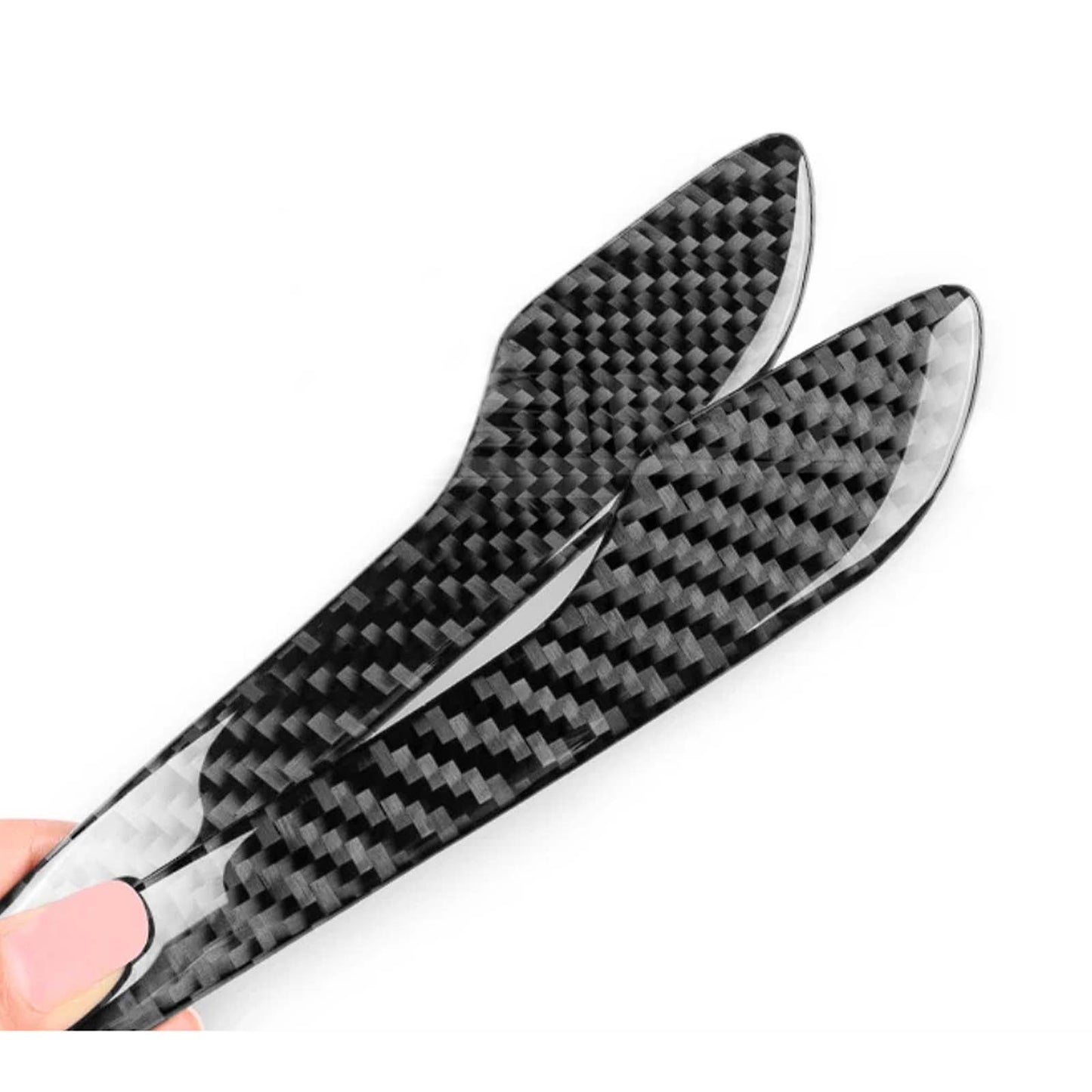 Tesla Model 3 Y Door handle 3D Black and Red Gloss carbon fiber Protector sticker