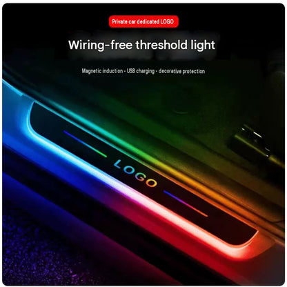 Tesla Model 3/Y Magnetic illuminated Pedal Welcome Light Door Sill 4 pcs