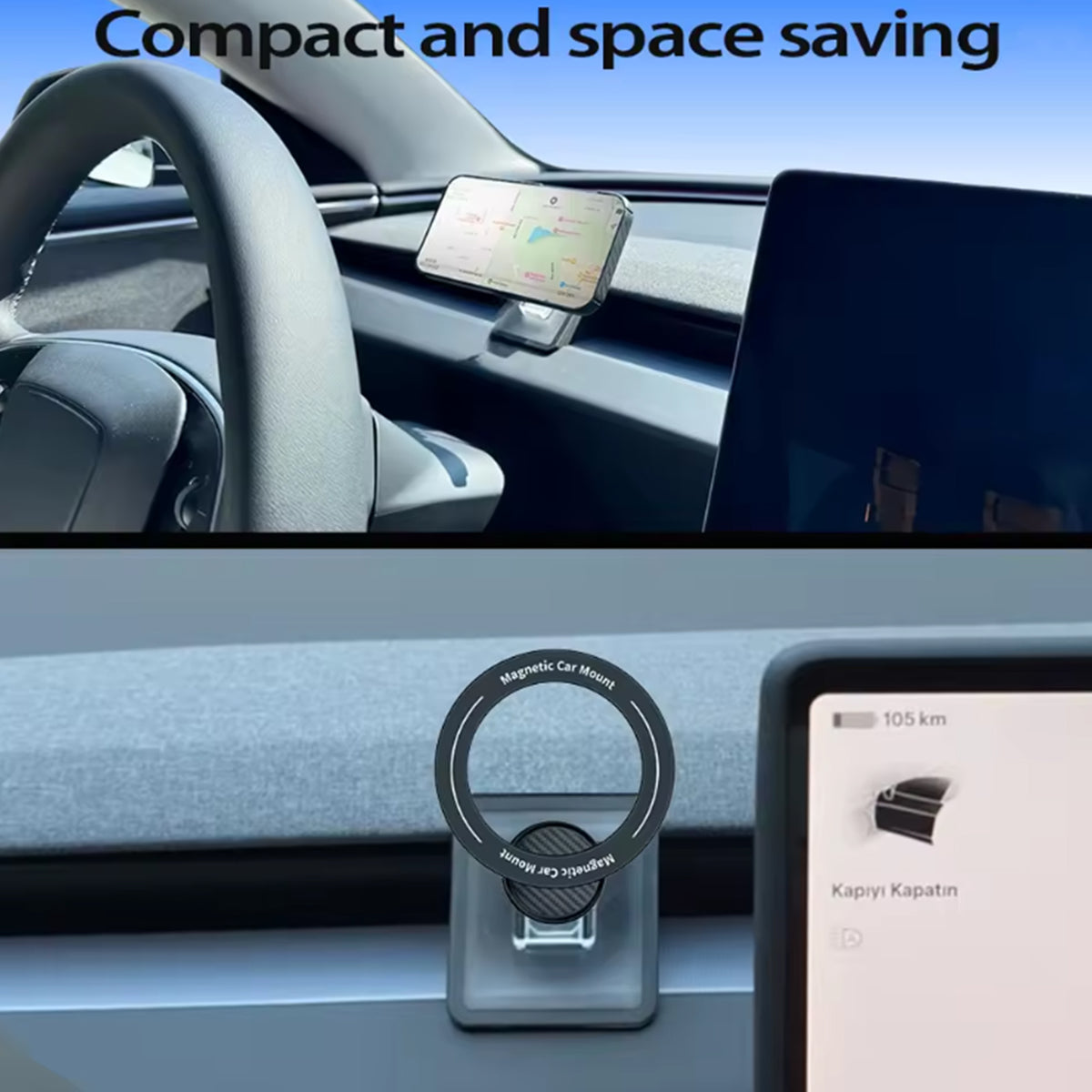Phone Mount Suitable for iPhone with Magsafe Strong Magnetic V7 For Model 3 Highland / Y Juniper