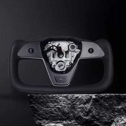 Tesla Model 3 / Y Yoke Steering Wheel Carbon Fiber Black Style C