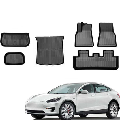 Tesla Model Y 2020-2025 TPE XPE All-weather 3D Floor Mats Full Set