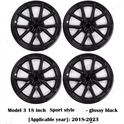 Tesla Model 3 Aero Rim Wheel Covers 18inch 4PCS/Set Full Cover Protecting Hub