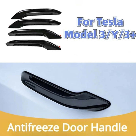 Tesla Model 3 Model Y Door Handles Antifreeze Handle Stickers Gloss Black