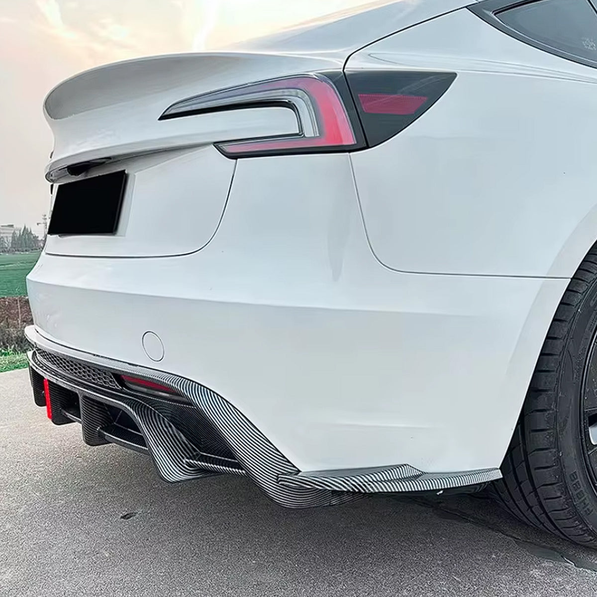 Tesla Model 3 Highland Rear Diffuser V2 with Pilot LED Light Replacement