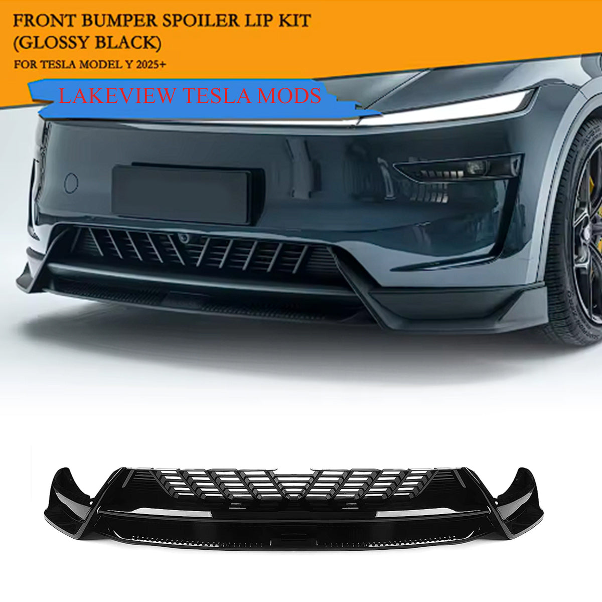 Tesla Model Y Juniper 2026+ Front Lip Spoiler V3