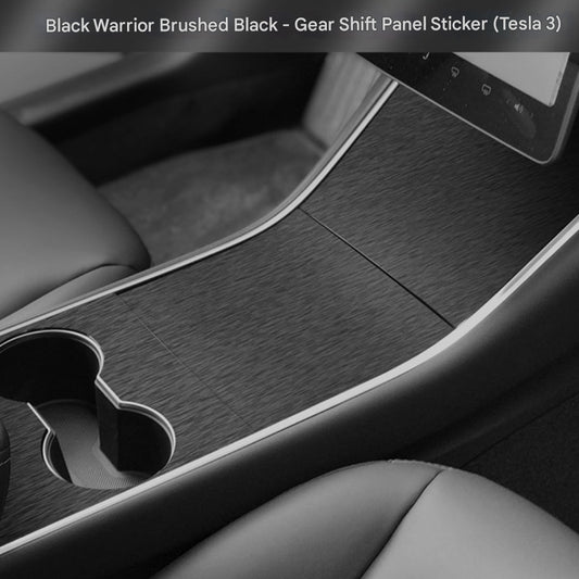 Tesla Old Model 3 Center Console Brushed Black Knight Sticker