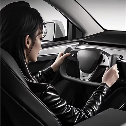 Tesla Model 3 / Y Yoke Steering Wheel Carbon Fiber Black Style C