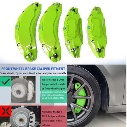 Tesla Model Y Juniper Brake Caliper Aluminum Cover Red Green