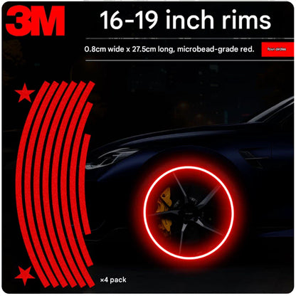 Car Wheel Rim Reflective Sticker 16inch to 21 inch