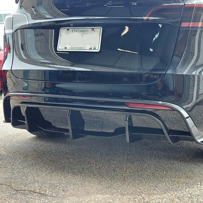 Tesla Model Y diffuser Replacement with hitch cover Gloss Black With installtion